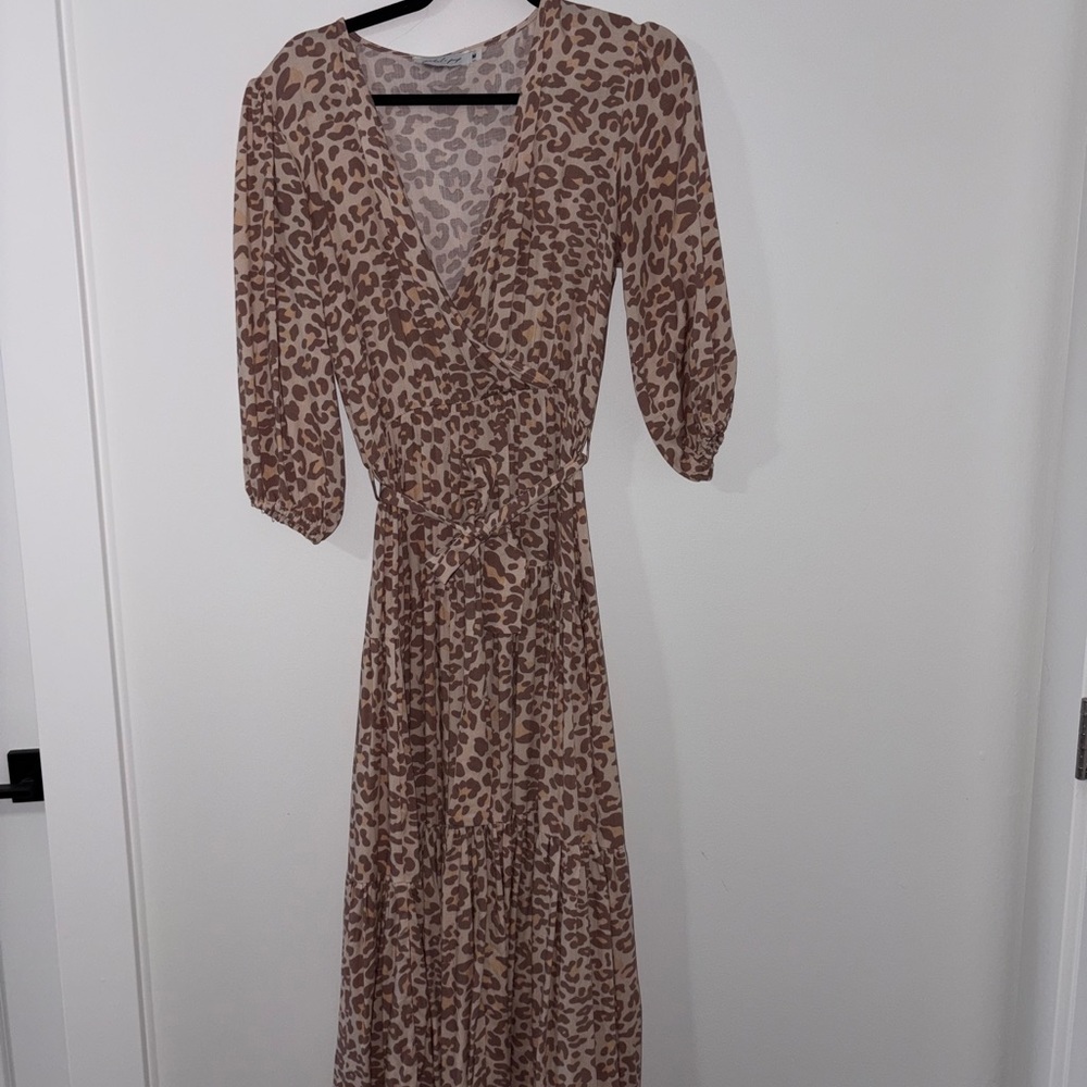 Petal & Pup Brown Pleated Tie Front Sundress